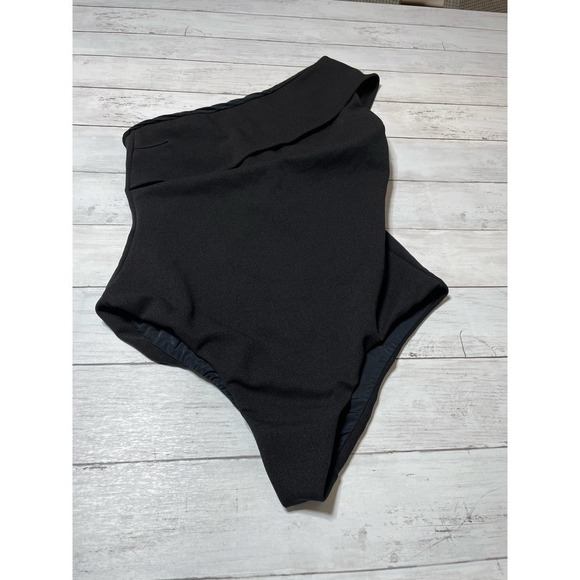 Haight women’s Maria Crepe Off The Shoulder One Piece Swimsuit bathingsuit black - Picture 5 of 12
